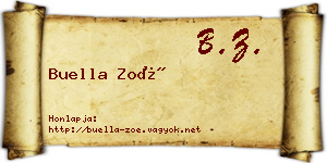 Buella Zoé névjegykártya